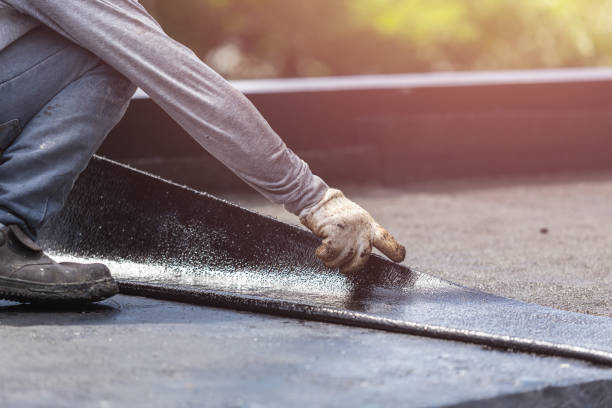 Professional Basement Waterproofing technician working in Yeoman, IN
